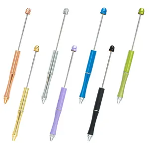 Multi-color Selection Metal Ballpoint DIY Pen Hot Sale Add a Bead Ball pen DIY bead Metal Pen