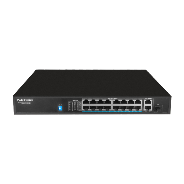 2022 New 100M Unmanaged Poe Ethernet Switch 4 8 16 24 Switch Network Poe for CCTV Camera 16 Port Switch POE