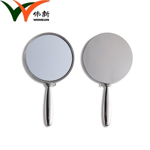 Fashion Round Pocket Dual Sided Gold-Plated Handle Personalized Cosmetic <b>Mirror</b> - Product Image 3