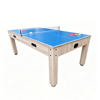 Table de billard multifonction 4-en-1 de 7 pieds avec hockey sur air, tennis de table et table à manger – Vente Flash Premium