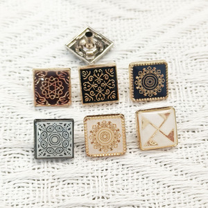 Nút Nhà Máy Biểu Tượng Tùy Chỉnh 12Mm Hình Chữ Nhật Kim Loại May Nút 4 Phần Nhấn Nút Mô Hình Trên Kẽm Hợp Kim Cho Thobe <span class=keywords><strong>Kurta</strong></span> Quần Áo - Product Image 3