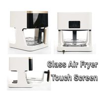 Friteuse numérique électrique 2 en 1 en verre visuel 4L Friteuse intelligente à couvercle rabattable personnalisée avec 7 préréglages