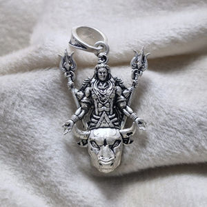 จี้พระศิวะแบบใหม่สั่งทำพิเศษ ทำจากเงินแท้ 925 พร้อมตราประทับรับรอง ของขวัญทางศาสนา - Product Image 1