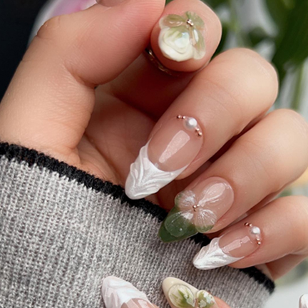 Z989 Wholesale French Artificial False Nails Press on Acrylic Gel Nail Design Reusable Nail Tips Manicure Kits