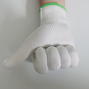 Guantes de trabajo, protectores, resistentes al desgaste, antideslizantes, hechos de algodón puro, hilo de algodón blanco grueso, nailon, aptos para hombre - Product Image 1