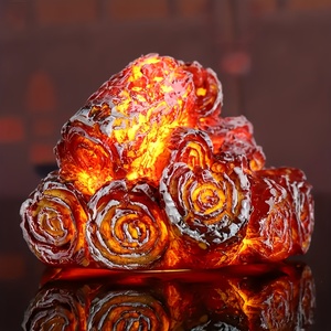 Lámpara Nocturna LED 3D Realista con Efecto de Fuego - Mini Hoguera Portátil con <span class=keywords><strong>Brasas</strong></span> Brillantes y Llama Parpadeante, Lámpara de Camping a Pilas - Product Image 1