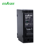 Disjoncteur enfichable EBASEE pour montage sur panneau, C60 C32, 15 16 20 25 32 40 50 Amp, 1 2 3 4 pôles, Qo Thql Thqc
