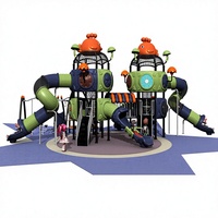 Ensemble de jeux d'extérieur commercial complet et robuste pour enfants, équipement de terrain de jeu extérieur multi-activités pour parc