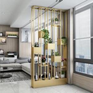 Siêu Vàng Sang Trọng Hiện Đại Brass Gấp Màn Hình Phân Vùng Laser Cắt Kim Loại Phòng Ngăn Cho Ngoài Trời Trang Trí Sử Dụng Cho Khách Sạn - Product Image 1