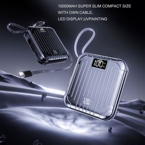 Local Stock 10000Mah Slim Compact Size Pd22.5W Bank Usb <b>C</b> <b>Charger</b> Two-Way Fast Charge Super With Dual <b>Cables</b> - Product Image 3