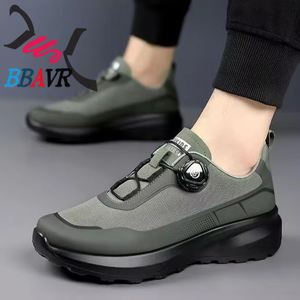 Zapatos Casuales de Verano para Hombre, Negros, con Suela Gruesa Antideslizante, para Deportes al Aire Libre, con Suela de PVC, Punta Redonda, Color Sólido, Giratorios - Product Image 2