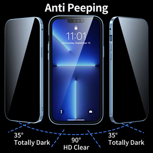 <span class=keywords><strong>Coque</strong></span> de téléphone à adsorption <span class=keywords><strong>magnétique</strong></span> Double verre <span class=keywords><strong>Anti</strong></span>-peep pour <span class=keywords><strong>iPhone</strong></span> 15 14 13 12 <span class=keywords><strong>11</strong></span> Pro Max couverture mobile transparente couverture complète de l'objectif - Product Image 3