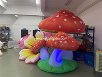 Alice au pays des merveilles, chat du Cheshire gonflable, fleur gonflable, champignon gonflable avec lumière
