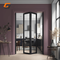 GS Fashion Séparateur de porte en verre pliable en aluminium pour le salon