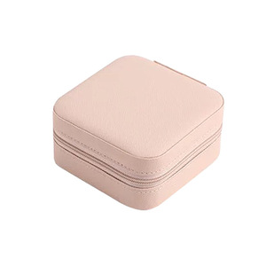 PU Leather Small Travel Jewelry Box Organizer Velvet Jewellery Storage Case for Ring Earring Necklace Gift Packaging