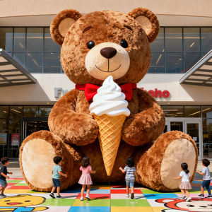 Modèle de personnage <span class=keywords><strong>animal</strong></span> <span class=keywords><strong>gonflable</strong></span> personnalisé en peluche, panda, décoration extérieure, poupées en peluche, gonflables publicitaires, panda - Product Image 5