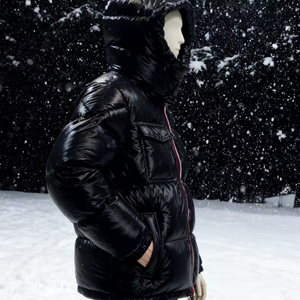 Áo khoác phao lông vũ nam cao cấp NFC Luxury Winter Jack, áo khoác phao bóng mượt, áo khoác cỡ lớn, áo khoác có mũ trùm đầu màu đen dành cho nam - Product Image 6