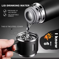 Botol minum vakum stainless steel terisolasi termos 500ml set hadiah logo custom portabel anti bocor dinding ganda untuk bepergian
