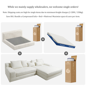 Module Compressed in Box Pure Sponge Vacuum Roll Packed Fabric Compression Furniture Corner <b>Bed</b> for Villa Living Room - Product Image 4