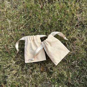 High Quality Customized Logo Small Cotton <b>Drawstring</b> <b>Bag</b> With Double Ribbons - Product Image 2