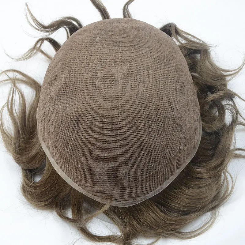 Stock toupet 8x10 6 pouces stock de cheveux humains toupet pleine dentelle suisse toupet pour hommes