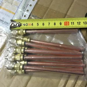 1/4 "11,7 cm Länge Ladeven til/Zugangs ventil/Kupfer Stift ventil für Klimaanlage oder Kühlschrank