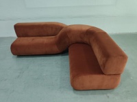 Canapé modulaire en tissu en forme de L, canapé sectionnel incurvé en forme de L, canapé d'angle moderne en tissu, canapé sectionnel de luxe pour salon