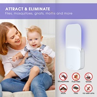 Saijzek Non Toxique Anti-Moustique Électrique LED Piège À Insectes Intérieur Fly Zapper Machine pour Bug Killing et Contrôle des Insectes