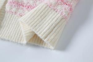 Custom Winter Long Sleeve Knitwear Coat Crew Neck Knitted <b>Jumper</b> Girl Cardigan Wool Sweater for Women - Product Image 6