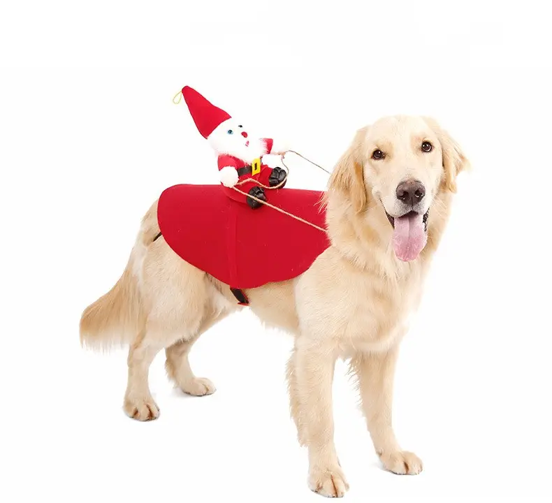 Pakaian bermain rusa Sinterklas liburan kostum Natal pakaian hewan peliharaan grosir pakaian anjing