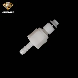 Natural POM 1/4" Flow Insert Shut-Off Valved Male Plug In-Line Quick Disconnect Couplings Hose Barb Fittings
