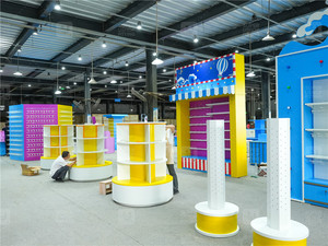 Giá để trưng bày đồ ăn vặt độc đáo, chủ đề đại dương ngọt ngào, nội thất cửa hàng, hình bánh xe nước bằng gỗ, trưng bày cửa hàng kẹo - Product Image 6