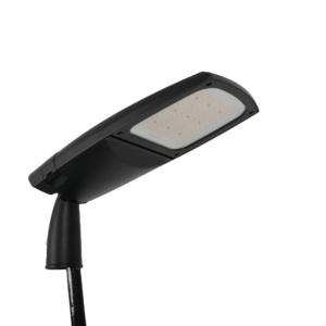Lampadaire LED compact noir 150W pour éclairage routier extérieur, avec contrôle intelligent et garantie <span class=keywords><strong>de</strong></span> 5 ans, idéal pour les projets d'éclairage public. - Product Image 1