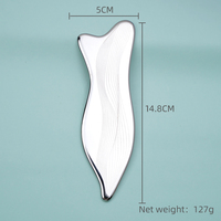 Outil Gua Sha en acier inoxydable en forme d'orchidée, planche Gua Sha profilée pour le visage, le cou, les yeux, massage et lifting de la peau