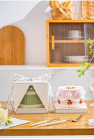Pyramidenförmige Kuchenbox mit Klarsichtfenster, Einweg-Bäckerei-Geschenkbox, 6/8/10 Zoll Kuchen-Geschenkbox