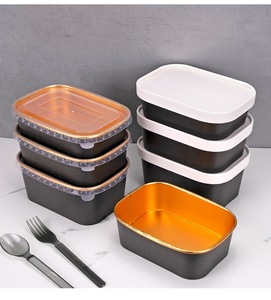 Bol en papier jetable à paroi simple avec couvercle, fond rond, en kraft, doré, pour aliments chauds/froids – Fournisseur Fabricant - Product Image 2