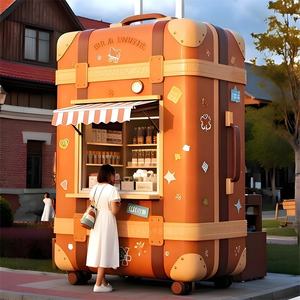 Simulación gigante 3M 4M 5M 6M camión de comida con conveniente móvil comedor coche pabellón equipaje forma caja venta en móvil comedor Coche - Product Image 4