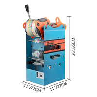 Machine de scellage de bouteilles et de gobelets semi-automatique électrique facile à utiliser pour les boissons, le thé au lait, emballage plastique/papier à haute efficacité