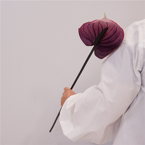 Fleurs artificielles d'Anthurium de <span class=keywords><strong>style</strong></span> moderne de haute qualité en PVC souple, faites à la main, réalistes et très réalistes pour la décoration de la maison et de mariage - Product Image 3