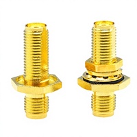 Adaptateur coaxial RF en laiton, connecteur mâle 1P vers prise femelle -KYK DW
