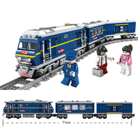 Jouets pour enfants, blocs de construction électronique, Train urbain électrique RC, blocs de construction, Train urbain, à assembler