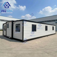 Nouvelle conception de maison conteneur préfabriquée mobile extensible de 20 pieds et 40 pieds, maison préfabriquée à deux chambres, maison portable