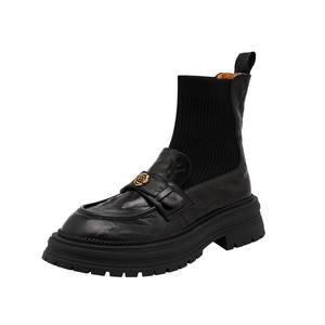 Luxury Designer Stretch Sock <b>Boots</b> for Women High-Quality Retro Versatile Platform Ankle <b>Boots</b> British Fashion <b>Boots</b> - Product Image 1