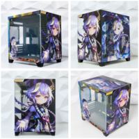 Genshin Impact Qiqi Anime Custom Computer Case Full Side Verre trempé Sea View Room ATX/M-ATX Mid-Tower Case MicroATX Form