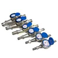 Compteur de débit d'eau multi-jets certifié CE DN15 Classe B IP68 en acier inoxydable SS304/SS306 pour usage résidentiel et commercial, anti-magnétique