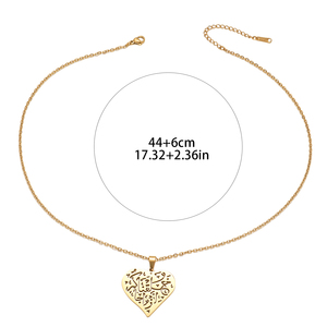 Collana con Calligrafia Islamica in Oro 18K, 'Ama <span class=keywords><strong>Te</strong></span> Prima di Tutto', a Forma di Pistola, Placcata PVD, Artigianale, Vendita all'Ingrosso - Product Image 6