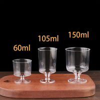 Verres à dégustation de vin miniatures 60ml 105ml 150ml, petits verres à vin en plastique transparent, gobelets PS