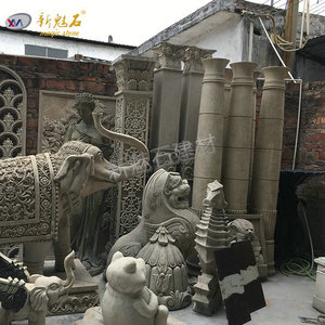 New Magic <b>Stone</b> Grc Columns European Style Outdoor <b>Stone</b> Carving Pillars - Product Image 1