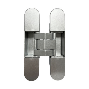 Bisagra Oculta para Puerta, Ajustable en 3D, de Aleación de Zinc Plateada, Herraje Plegable para Puerta Oculta - Product Image 3