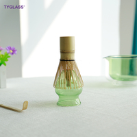 Support pour fouet à matcha en verre, résistant à la chaleur, en borosilicate de qualité alimentaire, écologique, classique, avec logo personnalisé, accessoires pour matcha